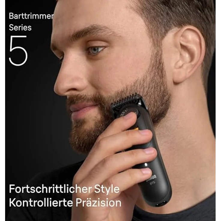 Braun Barttrimmer Series 5 BT5520, ultrascharfe Klinge, 120 Min Akkulaufzeit, 40 Längeneinstellungen – Bild 2