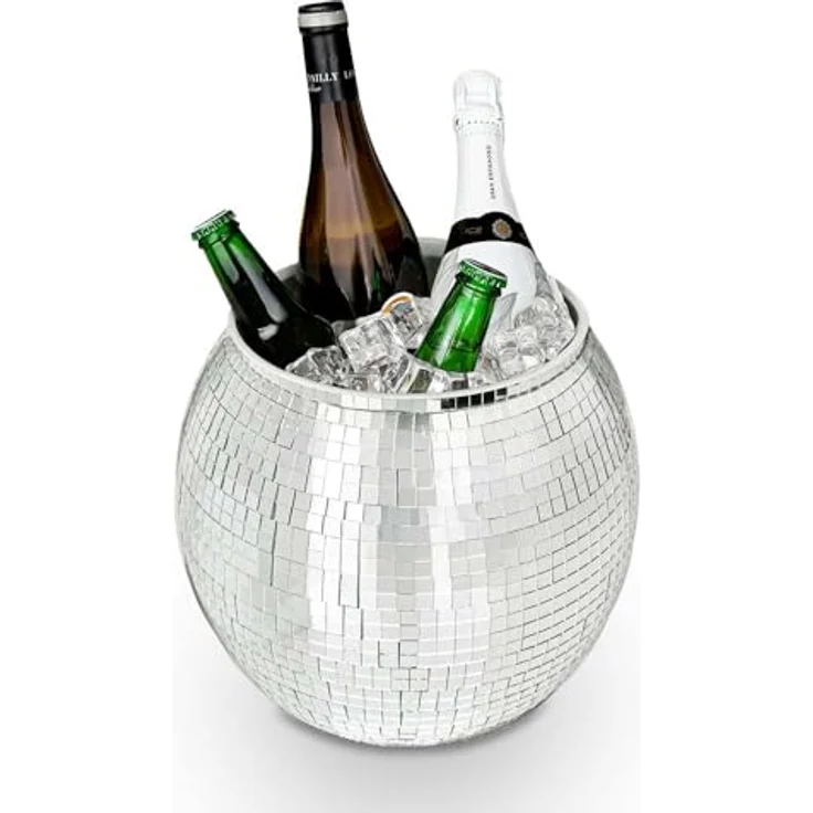 mikamax Eiskübel Discoball - Disco Ball Ice Bucket, Einzigartiges Design mit bunten Reflexionen – Bild 1
