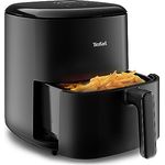 Tefal EY2458 Easy Fry Max Heißluftfritteuse | 5 L Fassungsvermögen | 10 automatische Garprogramme | digitaler Touchscreen | zeit-/energiesparend | Antihaftbeschichtung | Schwarz