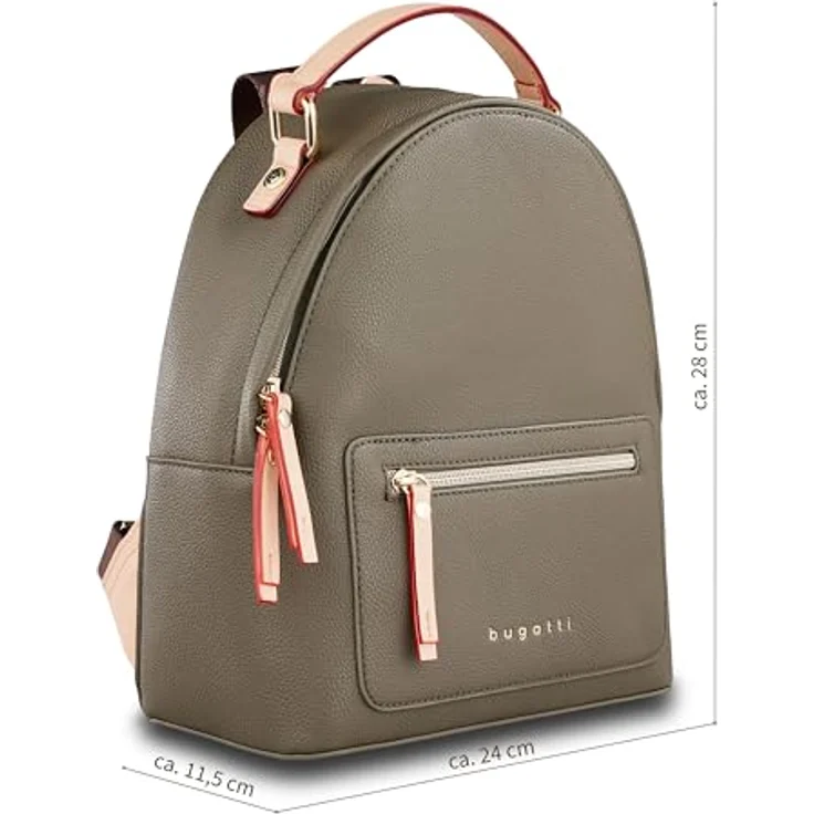 bugatti Ella City Rucksack, 29 cm, oliv, 100% Polyurethan, 24 x 12 x 29 cm – Bild 2