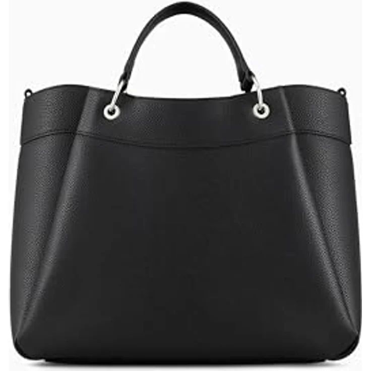 ARMANI EXCHANGE Shopper, Polyurethan, elegantes Design mit abnehmbarem Umhängeriemen, Schwarz – Bild 5