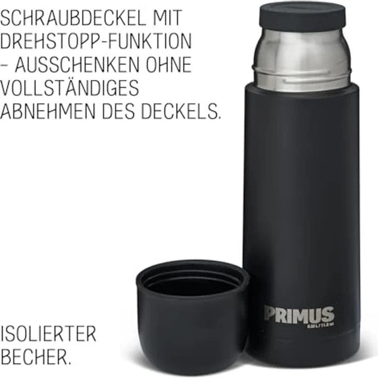 Primus Classic Light Thermosflasche 1000ml, Edelstahl, spülmaschinenfest, doppelwandige Vakuumisolierung, isolierter Becher, hält Getränke bis zu 20 Stunden heiß – Bild 3