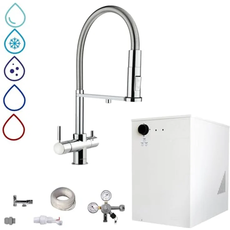 BieTal® Wassersprudler Untertisch Tafelwasseranlage BT-30U mit Kühlung und 5-Wege Hahn Komplettset – Bild 1