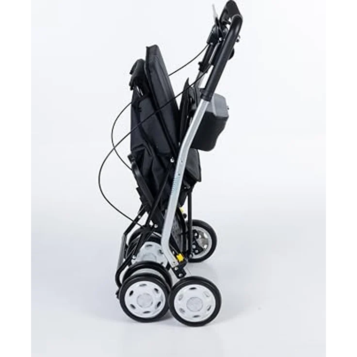 Carlett Einkaufstrolley mit Sitz, 30L wasserdichte Tasche, max. Sitzbelastung 125 kg, ergonomischer Griff, faltbar und abnehmbar – Bild 5