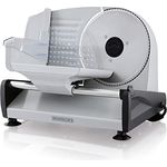 HEINRICHS Metall-Allesschneider, elektrische Brotschneidemaschine, Wurstschneidemaschine, Edelstahl-Rundmesser(Ø19cm), stufenlose Schnittstärkeneinstellung, integr. Sicherheitssperre,200W Heinrich´s