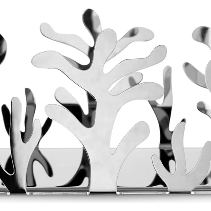 Alessi Mediterraneo Serviettenhalter ESI18, Edelstahl rostfrei 18/10, silber, 8,3 x 20,5 x 20,5 cm – Bild 4