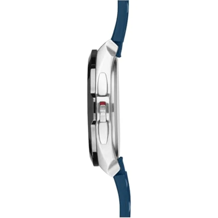 JUNGHANS Spektrum Mega Solar Funk-Solar Herrenuhr, blau, Edelstahl schwarz, kratzfest, leuchtende Anzeige – Bild 3