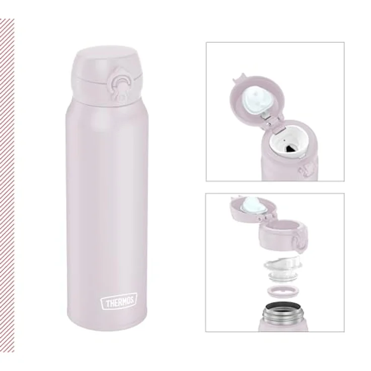 THERMOS ULTRALIGHT BOTTLE 0,75l, isolierte Edelstahlflasche in soft pink mat, bis zu 10 h heiß / 24 h kalt, absolut dicht für Wasser und Tee – Bild 2