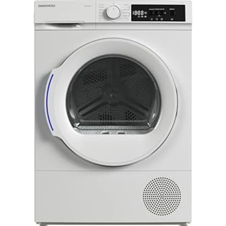 Daewoo TD-BR7GP0WE0-DE Wäschetrockner, 7 kg, Energieeffizienzklasse E, 15 Trockenprogramme inkl. 20-Minuten-Schnelltrockenprogramm, Weiß