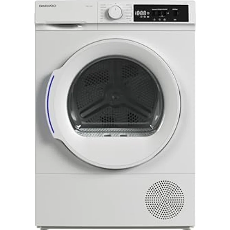 Daewoo TD-BR7GP0WE0-DE Wäschetrockner, 7 kg, Energieeffizienzklasse E, 15 Trockenprogramme inkl. 20-Minuten-Schnelltrockenprogramm, Weiß – Bild 1