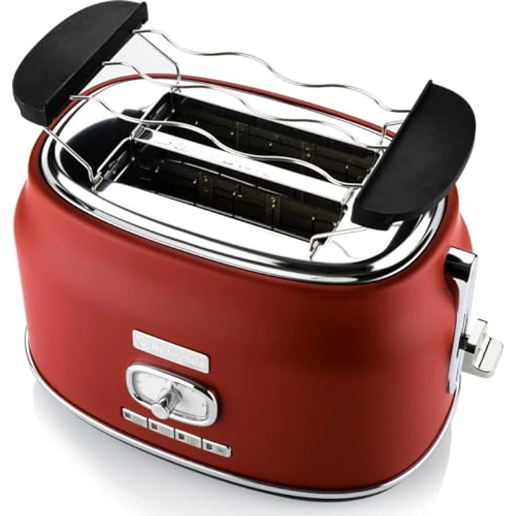 Westinghouse WKTT857RD Retro Serie Zwei-Schlitz Toaster rot – Bild 5
