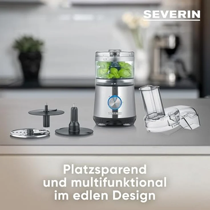 SEVERIN KM 3865 Multizerkleinerer (400 W, mit Multi-Emulgierscheibe) Silber-schwarz – Bild 5