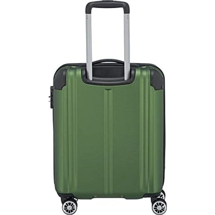 Travelite 4-Rad Handgepäck Koffer erfüllt IATA Bordgepäckmaß, Gepäck Serie CITY: Robuster Hartschalen Trolley mit kratzfester Oberfläche, 073047-80, 55 cm, 40 Liter, grün – Bild 3