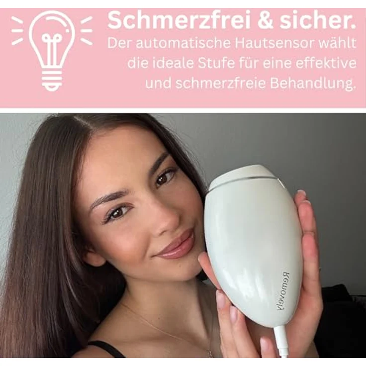 Removely IPL 5plus Laser Haarentfernung Gerät, effektives IPL-Gerät für dauerhafte Haarentfernung, mit intelligentem Hautsensor und automatischer Blitzauslösung, für Frauen & Männer – Bild 5
