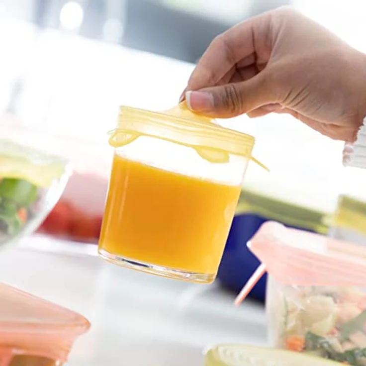 InnovaGoods 10-teiliges Set aus wiederverwendbaren, verstellbaren Küchendeckeln aus Silikon, mehrfarbig, für diverse Behälter – Bild 4