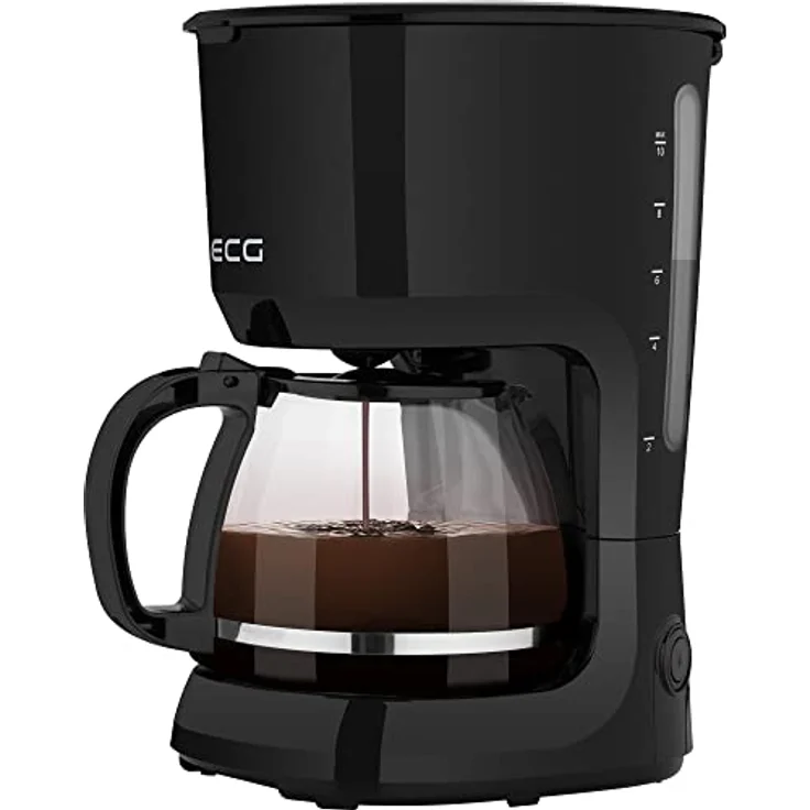 ECG KP 2116 Easy,Drip-brew coffee machine, 1,25 litre water tank capacity, Schwarz – Bild 5