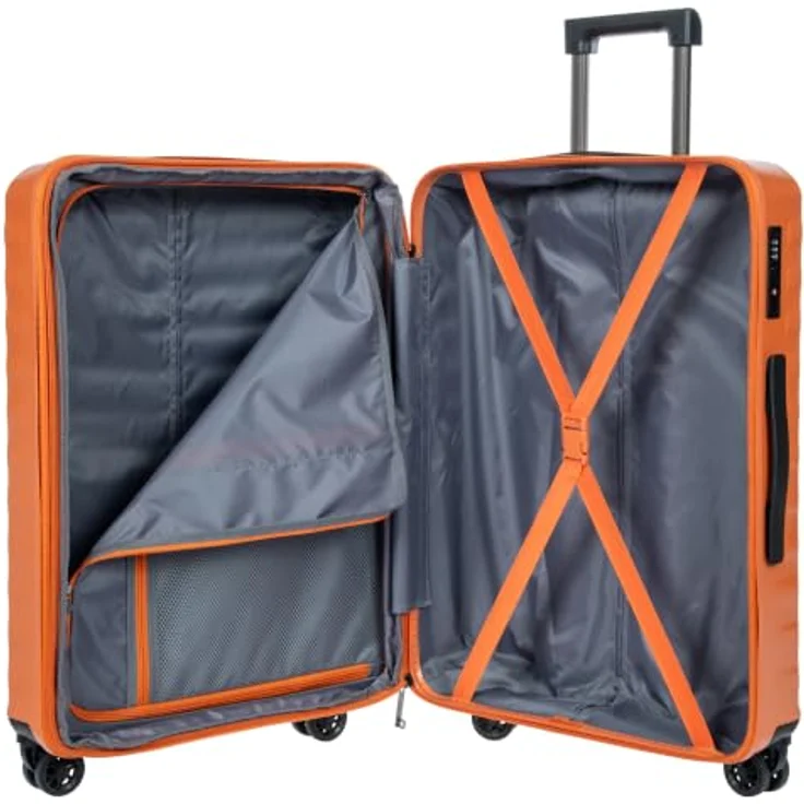 Bric's Nausicaa 4 Rollen Trolley M, 69.5 cm mit Dehnfalte, orange, 100% Polycarbonat – Bild 5