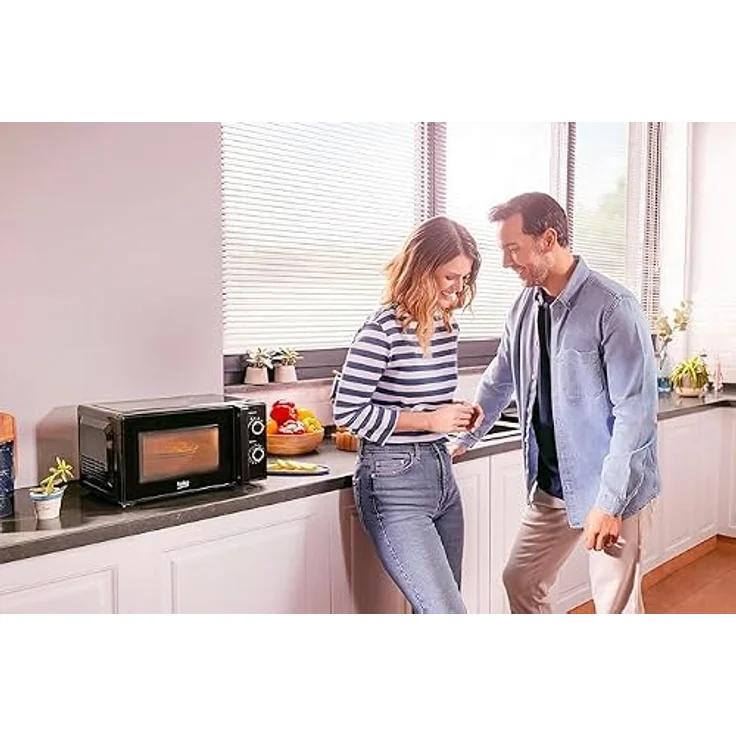Beko MOC20100BFB Mikrowelle, Standgerät, 20 L Garraum, 700 W, Auftauen, Drehregler, schwarz – Bild 10