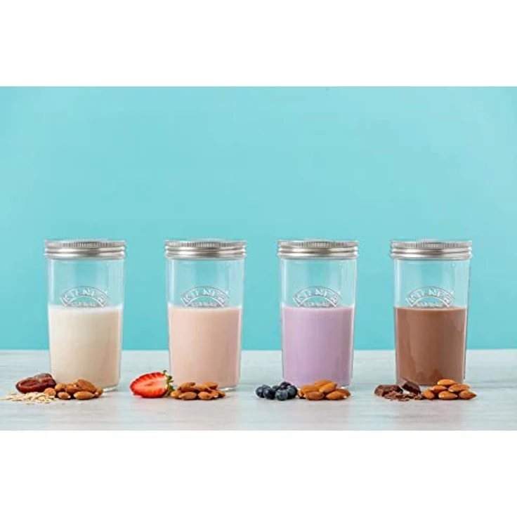 Kilner Nussmilch - Mandelmilch-Herstellungset-Set, 2 Gläser mit Zubehör und Deckel, 0,5 l – Bild 5