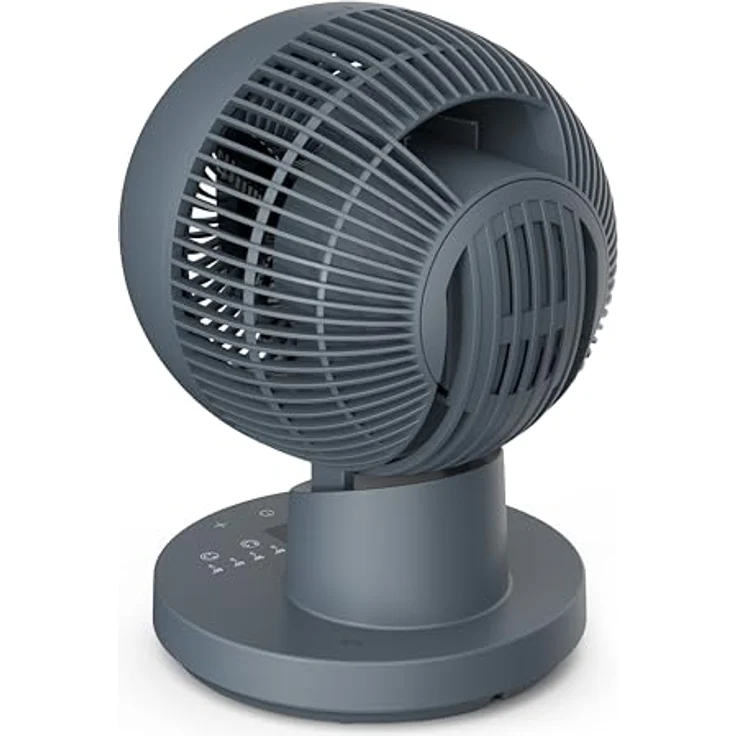 Rowenta Turbo Swift Compact Tischventilator, multidirektionale Schwenkfunktion, 12 Geschwindigkeitsstufen, 12h Timer, kompakt, extrem leise, Blau, QV2540F0 – Bild 4