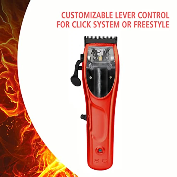 Stylecraft Professional Herrenhaarschneider hergestellt von Gamma Più, Clipper mit Rotationsmotor, 150 Minuten kabelloser Betrieb, verstellbare Klinge, 8 Kämme, Klingenhalter, Stabiles Metallgehäuse – Bild 3
