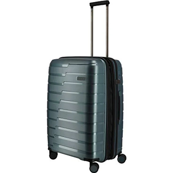 travelite 4-Rad Koffer M mit Dehnfalte + TSA Schloss, Gepäck Serie AIR BASE: Funktionaler Hartschalen Trolley im coolen Look, 075348-25, 67 cm, 71 Liter (erweiterbar auf 82 Liter), eisblau – Bild 5