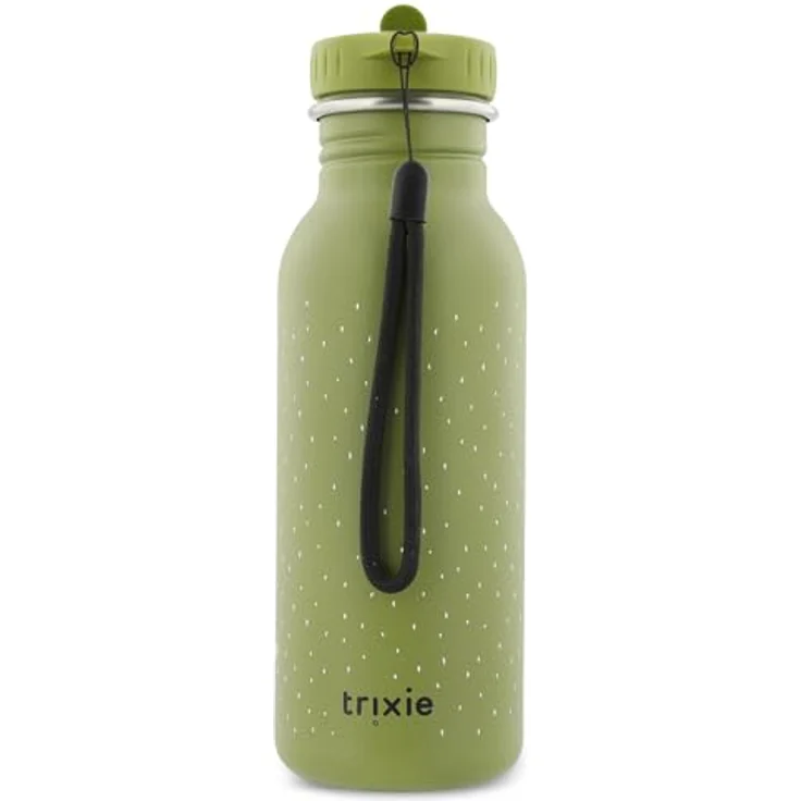 Trixie Baby Trinkflasche Edelstahl 500ml mit Tiermotiv, 20 cm hoch, praktische Schlaufe, klappbarer Deckel – Bild 4