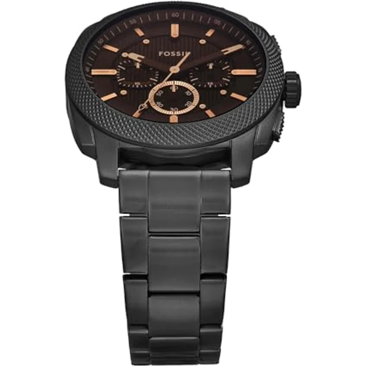 Fossil Chronograph MACHINE FS6097, Armbanduhr mit präzisem Quarzwerk und stylischem Design in Schwarz – Bild 2