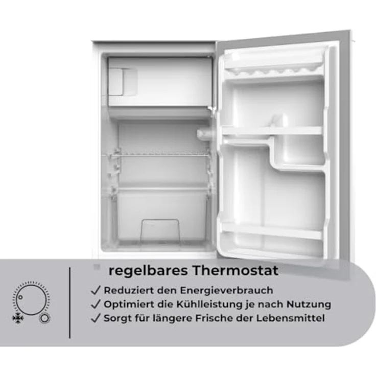 PKM Kühl-Gefrierkombination KS85.3EUB, Unterbau-Kühlschrank mit 81 Litern, 40 dB und Energieeffizienzklasse E, weiß – Bild 3