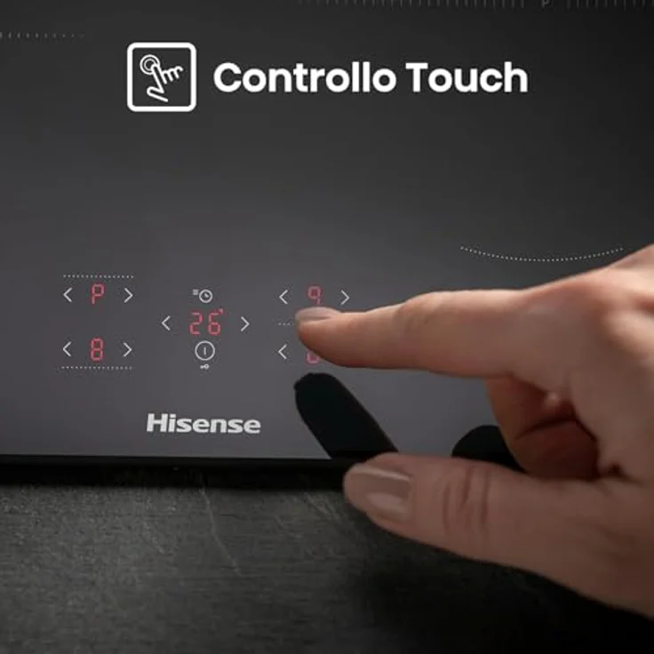 Hisense HI6421BSC, Induktionskochfeld 59,5 cm Schwarz, 4 Brenner mit Brückenfunktion und automatischer Topferkennung – Bild 6