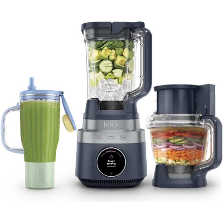 Ninja CrushBOSS 3-in-1-Küchensystem mit Food Processor und Becher – Mitternachtsblau in Mitternachtsblau | LB401EUBL | von SharkNinja