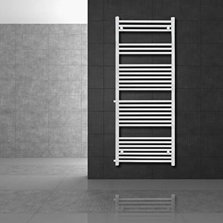 ECD Germany Renovierungsheizkörper Austausch 600 x 1600 mm - Weiß - Badheizkörper mit Handtuchwärmer und Seitenanschluss 650 mm – Bild 1
