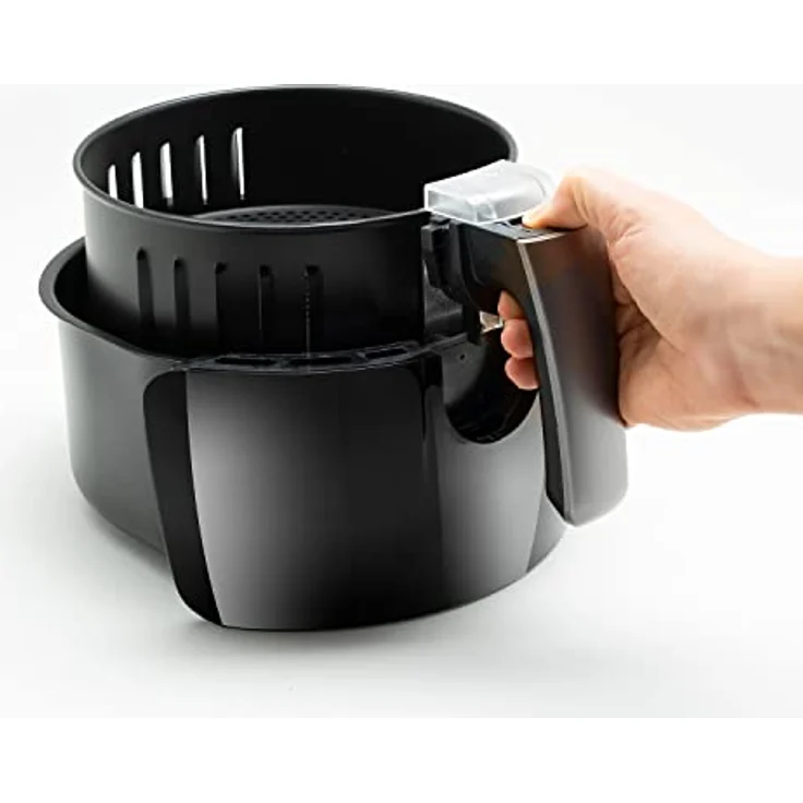 Black + Decker BXAF2500E Heißluftfritteuse, ohne Öl, Standgerät, 1500 Watt, 2,5 Liter, Temperaturbereich bis 200 °C, Timer, schwarz – Bild 5