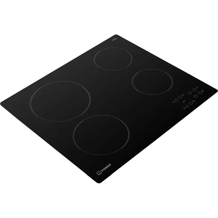 Indesit Elektro-Kochfeld IRH604SNE, Glaskeramik-Kochfeld 60 cm mit Restwärmeanzeige
