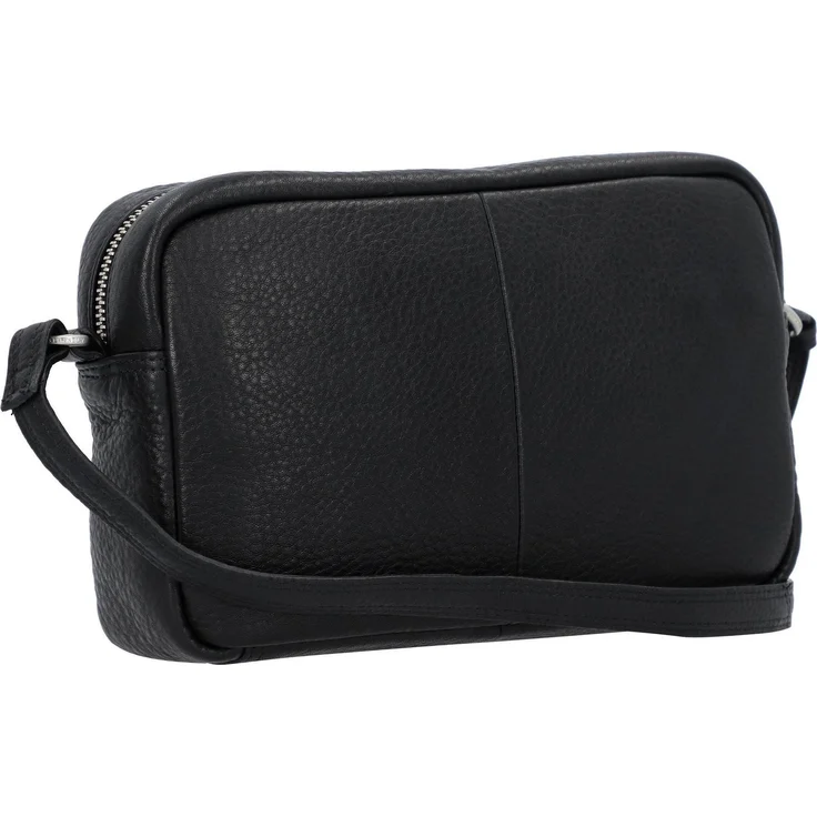 Burkely Soft Skylar Umhängetasche aus Leder, 22 cm, Schwarz mit abnehmbaren und längenverstellbaren Riemen, vielseitige Innenfächer