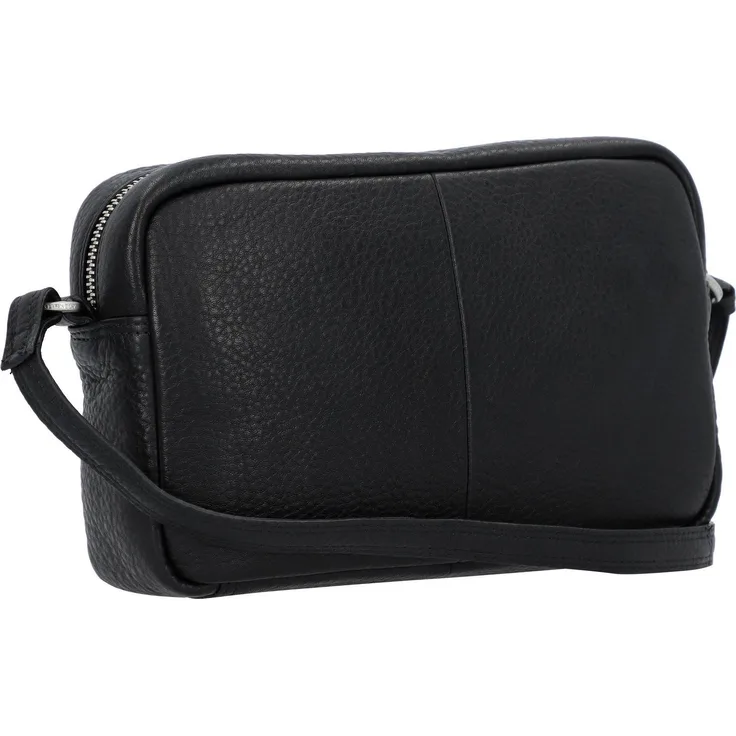 Burkely Soft Skylar Umhängetasche aus Leder, 22 cm, Schwarz mit abnehmbaren und längenverstellbaren Riemen, vielseitige Innenfächer