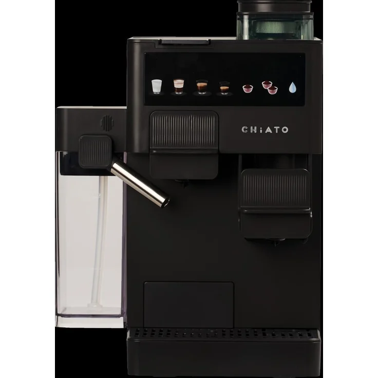 CHiATO coffeePLAY 5-in-1 Espressomaschine mit Mahlwerk und Milchsystem, 20 Bar Druck, Schwarz