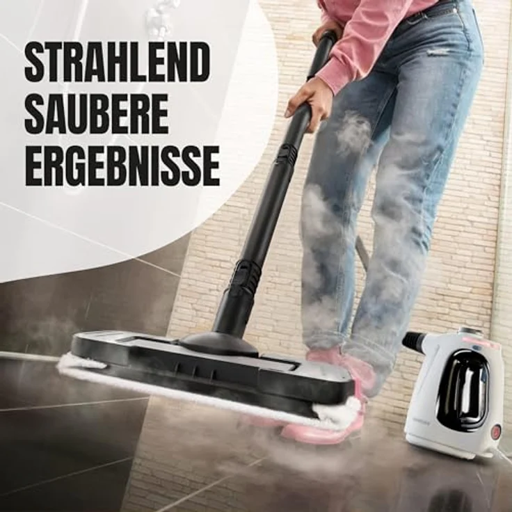 Heinrich´s HDR 8735 Handdampfreiniger, 1350 W, 550 ml Wassertank, 3,0 Bar Dampfdruck, hygienische Reinigung ohne Chemie – Bild 5