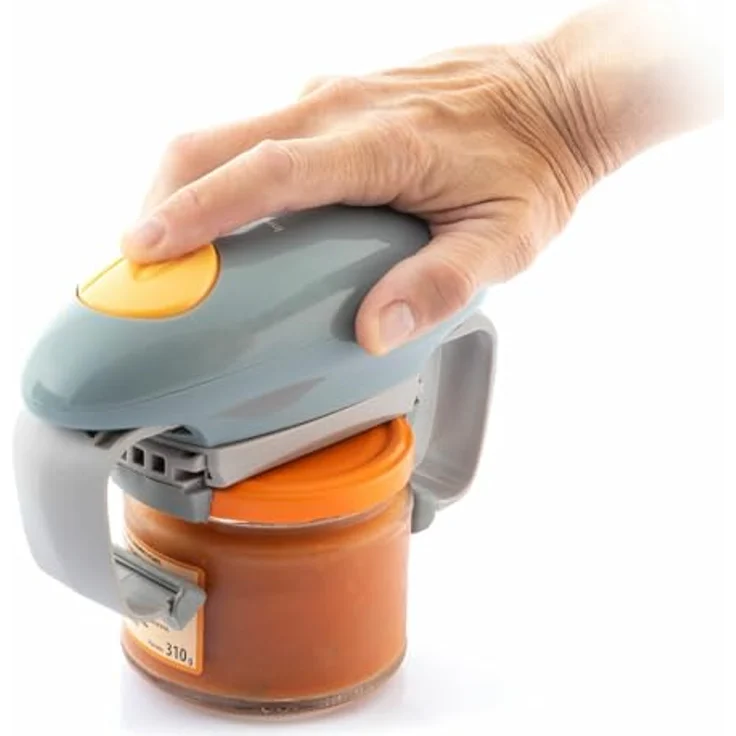 InnovaGoods Elektrischer Gläser- und Dosenöffner, Automatische Ausschaltung, Benutzerfreundlich, Flexibel für verschiedene Größen, Kunststoff, Bunt, Groß – Bild 1