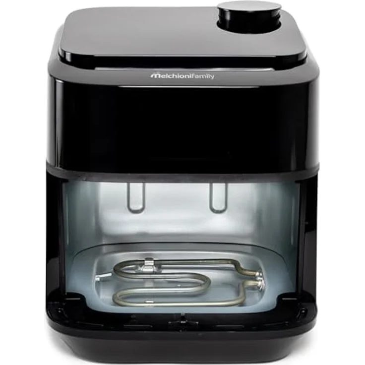 Melchioni Heißluftfritteuse Chiara mit Soft-Dampf, 6,5L Kapazität, Digitalanzeige, leise, Stahlwände, 1700W – Bild 3