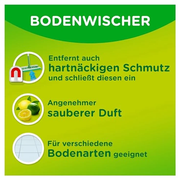 Swiffer Bodenwischer Feuchte Bodentücher Nachfüllpack mit frischem Zitrusduft 48 St., für eine schnelle und einfache Reinigung – Bild 6