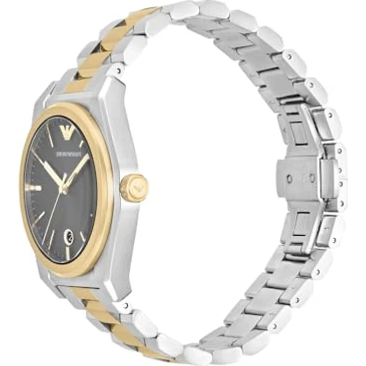 Emporio Armani AR11620, Edelstahl Herrenuhr mit blauem Ziffernblatt, 41 mm, wasserdicht bis 50m, Quarzwerk – Bild 3