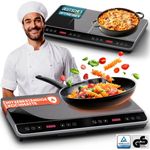 Stillstern Doppel-Induktionskochplatte ChefKoch Xtreme Duo 3600W, Glaskeramik, TurboBoost Technologie, 24h Timer