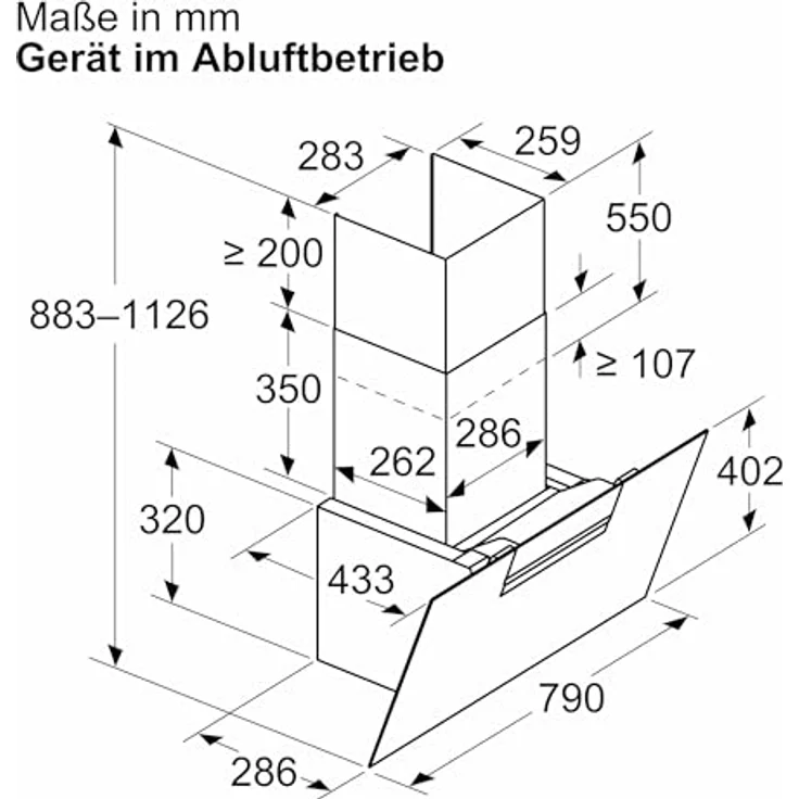 Neff D85IFN1S0, Wandesse, N 50, Breite 80 cm, Klarglas schwarz bedruckt, Efficient Silent Drive, Home Connect, Made in Germany – Bild 5