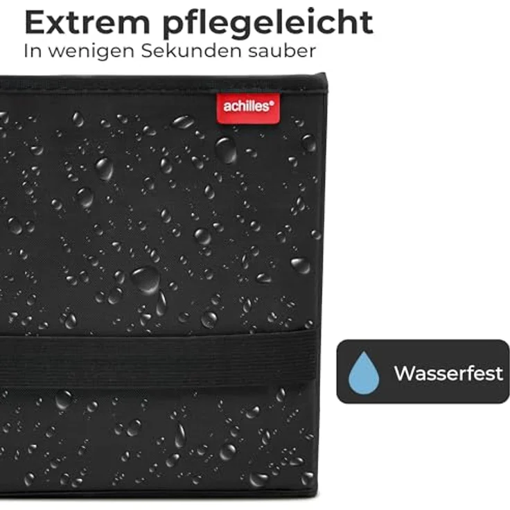 achilles Einkaufstasche Smart-Box, faltbar, wiederverwendbare Tragetasche, 17 Liter, schwarz, 37 cm x 23 cm x 21 cm – Bild 3