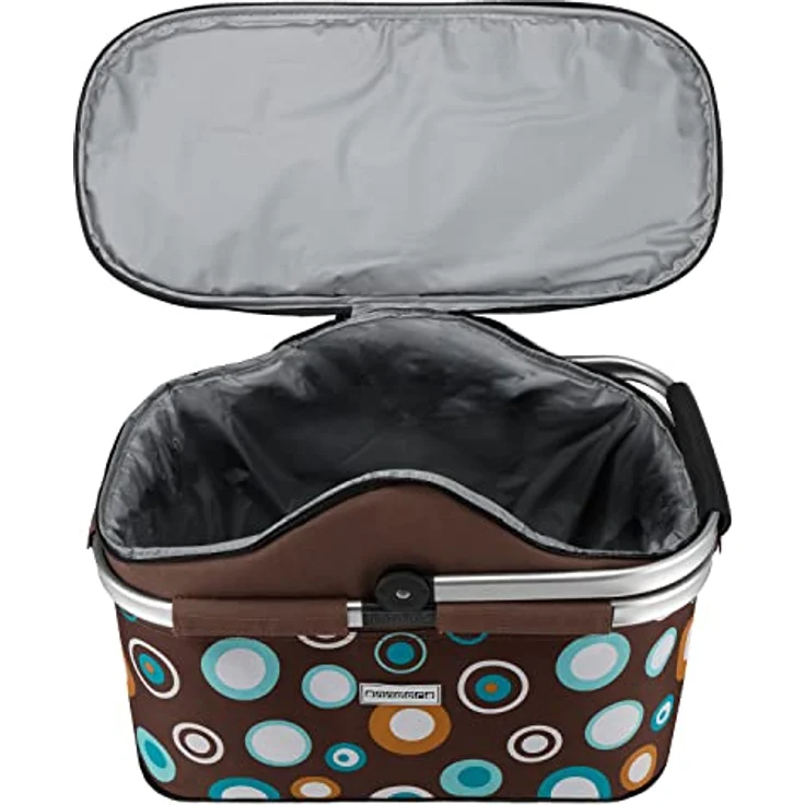 anndora Einkaufskorb, Isolierkorb, Picknick Kühlkorb, 25L, braun, hellblau  – Bild 5