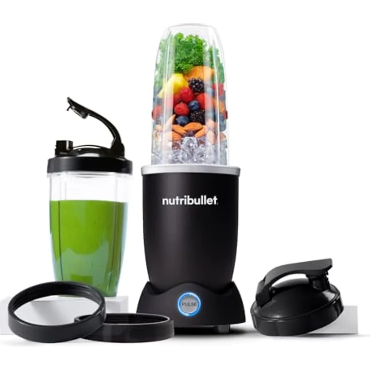 NutriBullet Nutribullet Pro 1200, Elektrischer Mixer, Zerkleinerer, Smoothie Mixer, Multifunktionsmixer, 1200w Leistung, 700ml und 900ml Gläser, schwarz