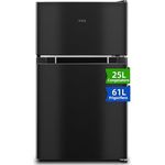 CHIQ 86 Liter Zweitüriger Kompaktkühlschrank, 25 Liter Gefrierfach, 61 Liter Kühlschrank, 4 Sterne Gefrierfach, mit Eiswürfelbereiter für Wohnung, Wohnheim, 12 Jahre Garantie auf den Kompressor - Preisvergleich