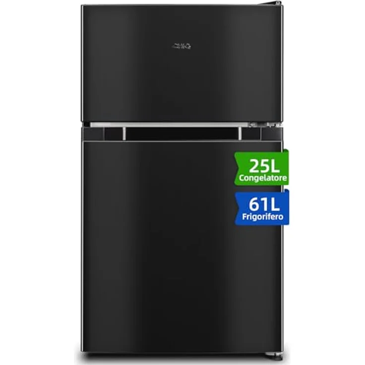 CHIQ 86 Liter Zweitüriger Kompaktkühlschrank, 25 Liter Gefrierfach, 61 Liter Kühlschrank, 4 Sterne Gefrierfach, mit Eiswürfelbereiter für Wohnung, Wohnheim, 12 Jahre Garantie auf den Kompressor - Preisvergleich – Bild 1
