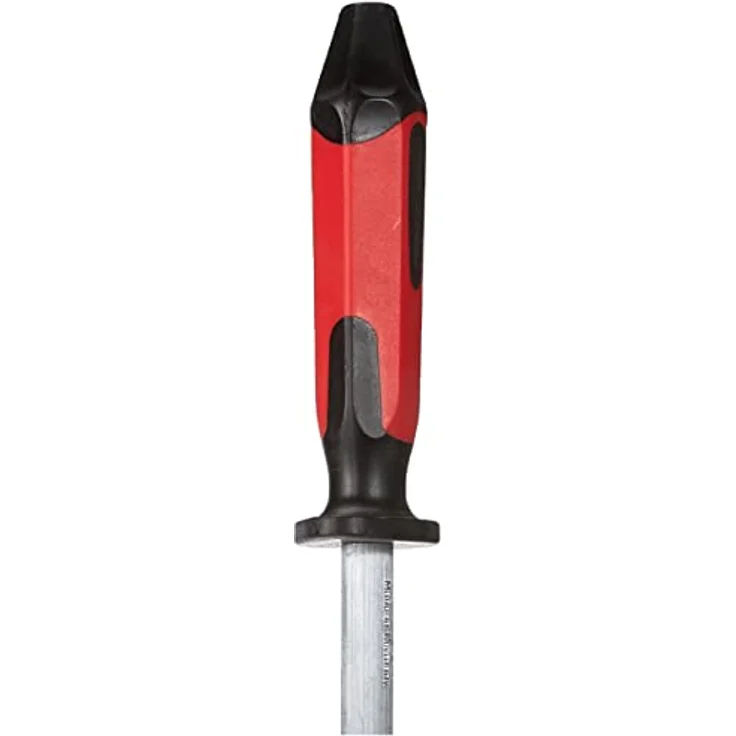 F. DICK Fleischerstahl 30 cm (Griff rot/schwarz, Wetzstahl rund mit 2 K-Griff, Oberflächenhärte über 65° HRC, Schleifstein für Kochmesser) 73171300-63 – Bild 3